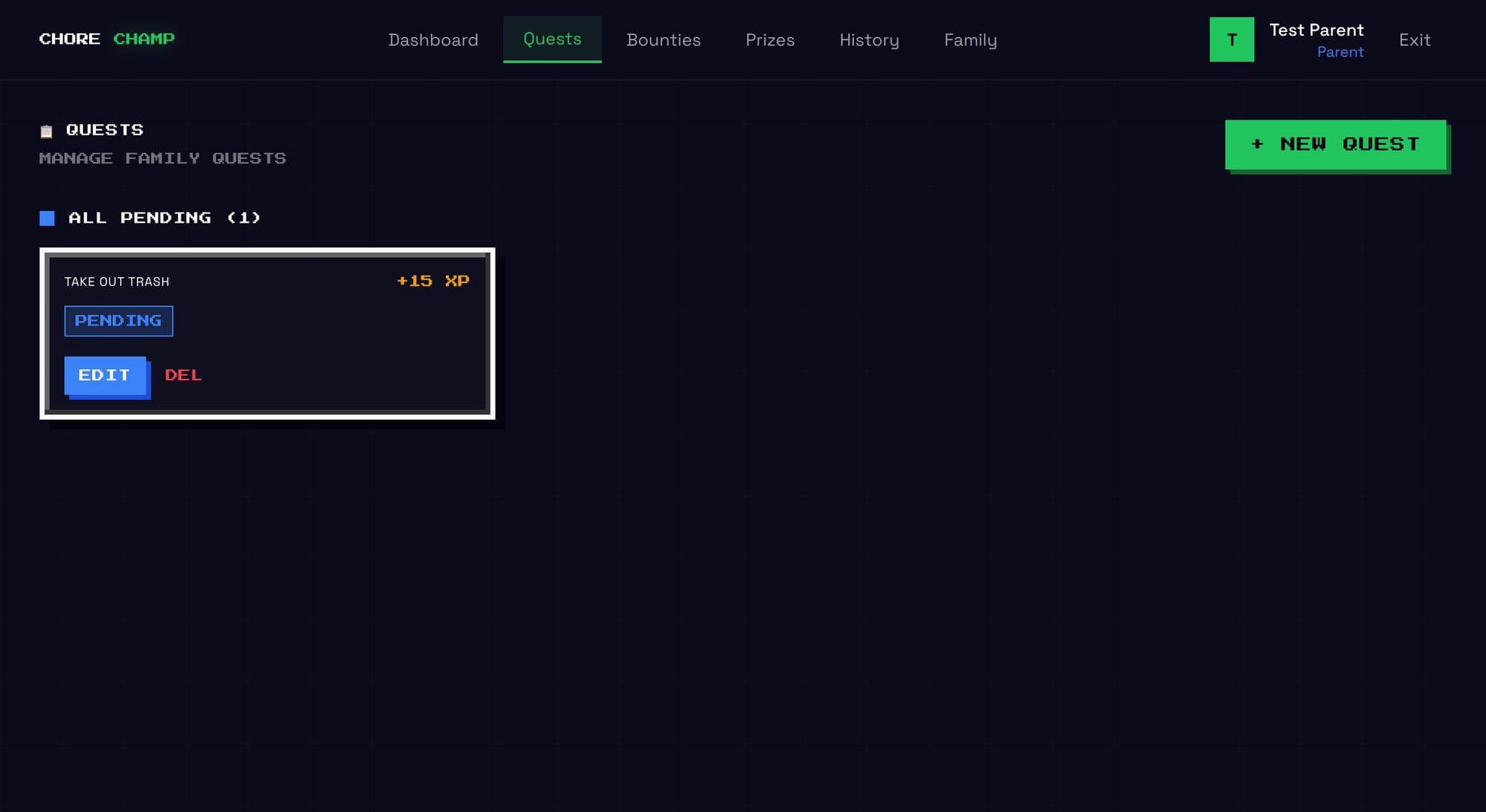 Quests - Manage daily chores and approve completions